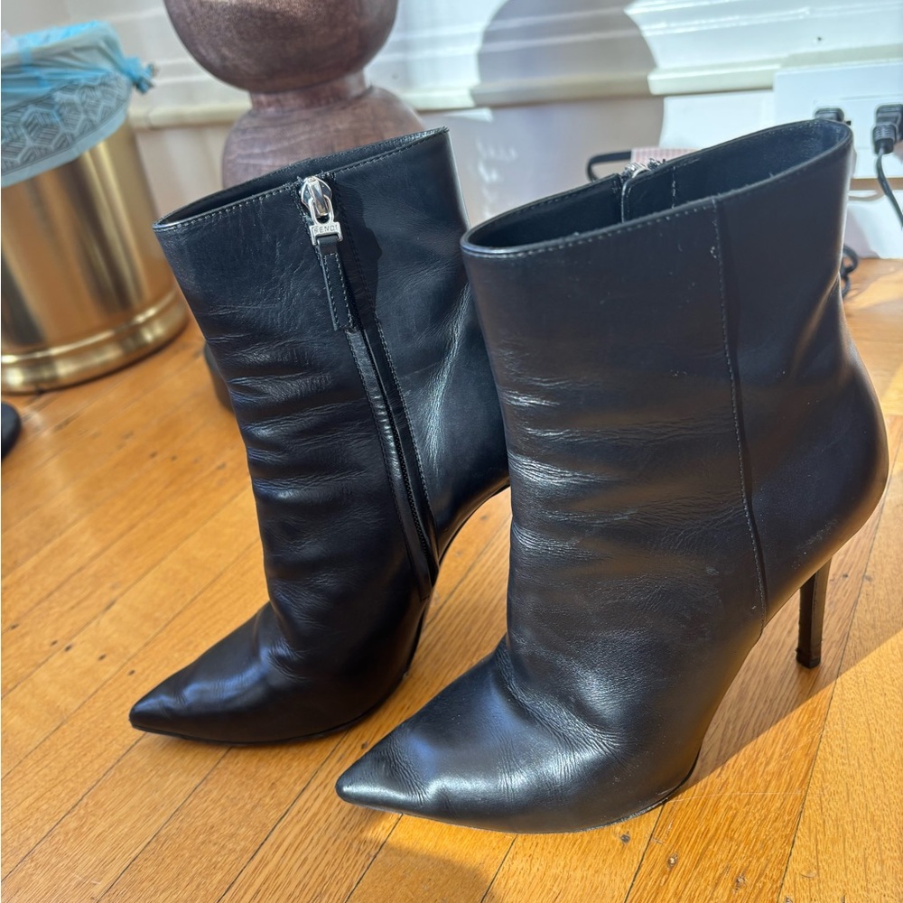 Fendi Black Leather Ankle Boots
